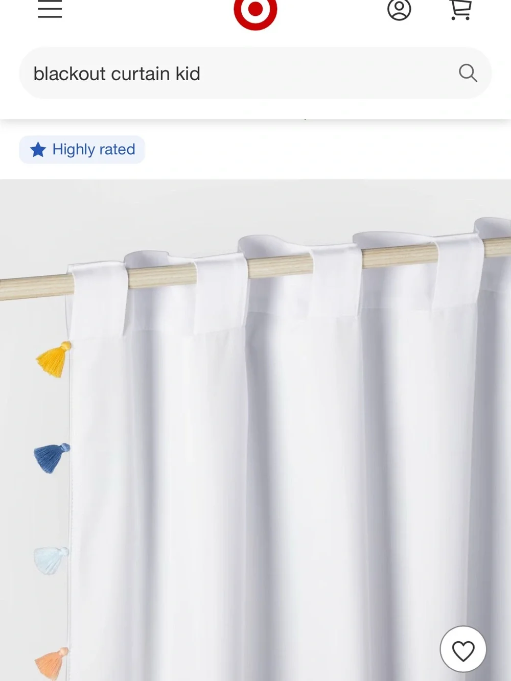 White Curtain Panels with Tassels -